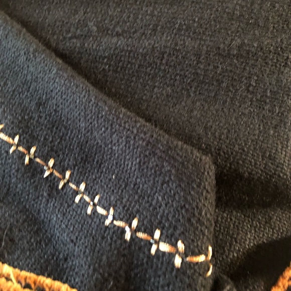 Coldwater Creek Black Cardigan with Colorful Embroidery - Picture 5 of 9